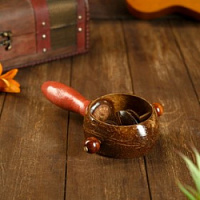 Музыкальный инструмент Маракас кокос с трещоткой 23х12х8 см – "Шри Ганеша" в Сургуте