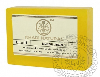 Мыло натуральное Кхади Лимон Khadi Natural Lemon Soap 125г