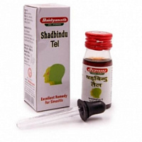 Shadbindu Tail (Шадбинду масло) - против головных болей, насморка и бронхита, 25мл – "Шри Ганеша" в Сургуте