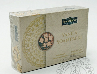 Соан Папди со вкусом ВАНИЛИ, индийские сладости из нутовой муки, Бхарат Базар), 250 г.